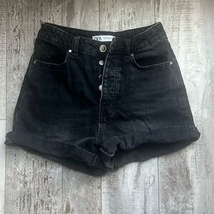 Zara black Jean shorts